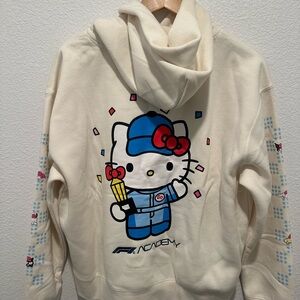 Hello Kitty Cream Hoodie F1 2025 Exclusive AMEX NWT Size M